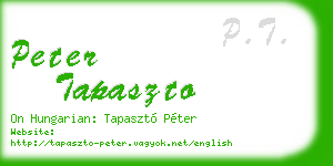 peter tapaszto business card
